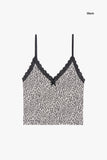 Fatale leopard cropped sleeveless top