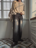 Rhodia Damage Sand Denim Pants