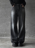 Strap Grayish Denim Pants