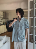 Danish Roll Up Half Denim Shirt