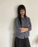 Bush Check Collar Slim Fit Long Sleeve Shirt