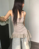 Rating Frill Unbalanced Sleeveless