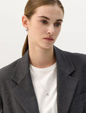 Champagne Moon Dew Drop Silver Volume Necklace