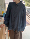 Hedenne Check Frill Tiered Blouse