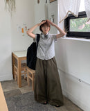 Mocku Banding Nylon Cargo Wide Pants