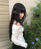 Dove Off-Shoulder Long Sleeve Knit