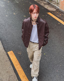 Raoul High-Neck Leather Jacket