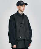 Layered Padded Zip Up Vest