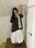 New Hit Shirring Balloon Banding Long Skirt