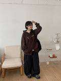 Cohidden Embroidery Printing Two-Way Over Hood Zip-Up