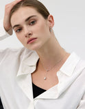 Champagne Moon Dew Drop Silver Darling Necklace
