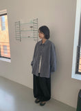 [Unisex] Hyusi Check Over Long Sleeve Shirt