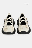 Ribbon toe leather mary-jane shoes