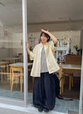 Kituri Summer Raw Denim Balloon Wide Pants
