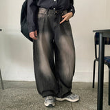 Menmid  Washing Black Blue Wide Pants