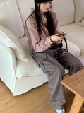 Tonijon Pocket Cotton Banding Long Wide Cargo Pants