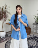 Pave Roll Up Short Sleeve Shirt