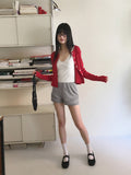 Oldin Spring Punching Long Sleeve Cardigan