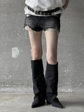 Flow Damage Denim Shorts