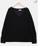 Heave Button Linen Sweatshirt
