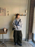 [unisex] Dokiri Lettering Brushed Hoodie