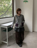 [unisex] Kelper Embroidered Cotton Balloon Wide Pants