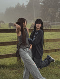 [U-DENIM] 5 Colors Ripped Jeans Wide Denim Pants