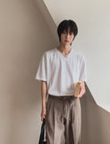 Slap V-neck half t-shirt