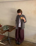 [unisex] Koent Key Ring Banding Sweat Balloon Wide Pants