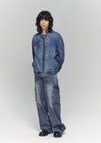OBLATE BIKER DENIM JACKET