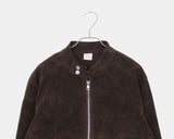 Artit Suede High Neck Studded Cut Long Sleeve Jacket