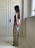 Kundi back slit strap boucle short sleeve knit
