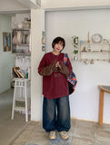 [unisex] Clean Layered Color Matching Over Long Sleeve Tee
