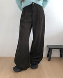 Tmo Corduroy Brushed Wide Straight Pants