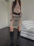More Lettering See-Through Long-Sleeved