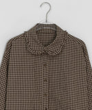 Ryurri Check Frill Collar Blouse