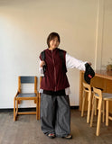 [unisex] Kuomi Over String Hood Knit Vest