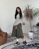 Runed Stripe Linen T-shirt