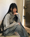 Doming High-Neck Hood Zip-Up