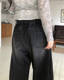 Verti Side Pintuck Balloon Denim Pants