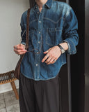 Kor Western Denim Crop Shirt