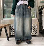 Otimo Banding Washing Balloon Denim Pants