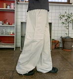 Heyou Summer Banding Wide Cargo Pants