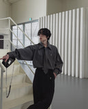 [PREMIUM/MADE] Big collar balloon fade tie shirt