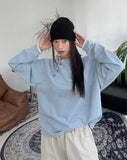 Lucael diagonal button hoodie