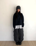 Gien Stripe Button Hooded T-shirt