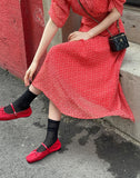 Heidi Zanflower Shirring Chiffon Long One Piece