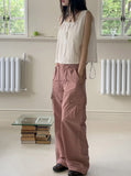 Tera Pink Two-Way Jogger Wide Cargo Pants