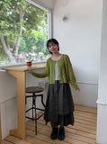 Moline Punching Crop Knit Cardigan
