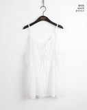 Newco ribbon strap see-through bustier sleeveless